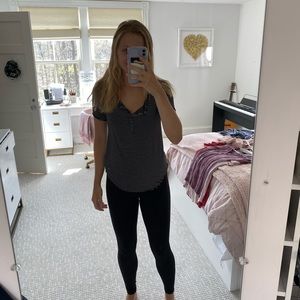 Black and White Striped Tee